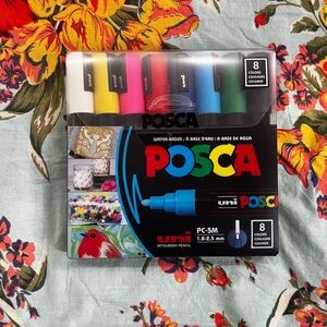 POSCA Acrylic Paint Marker Set Water-based 8 Color PC-5M Set New From Japan
